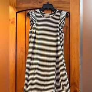 Michael Kors Green and White Striped dress